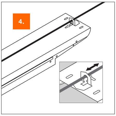 Through-cable suspension